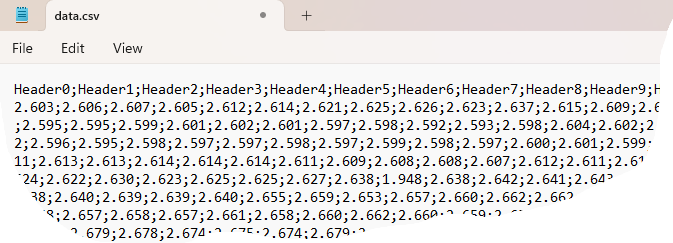 Sparsely data with header